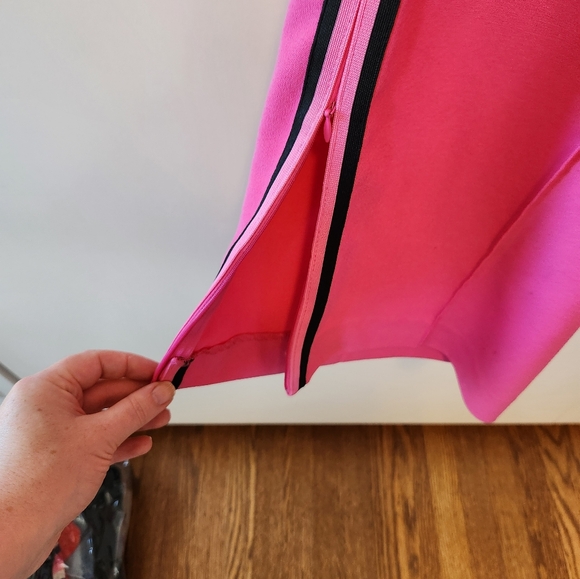 Bright pink wide leg stripe jogger size 12 - Picture 8 of 8